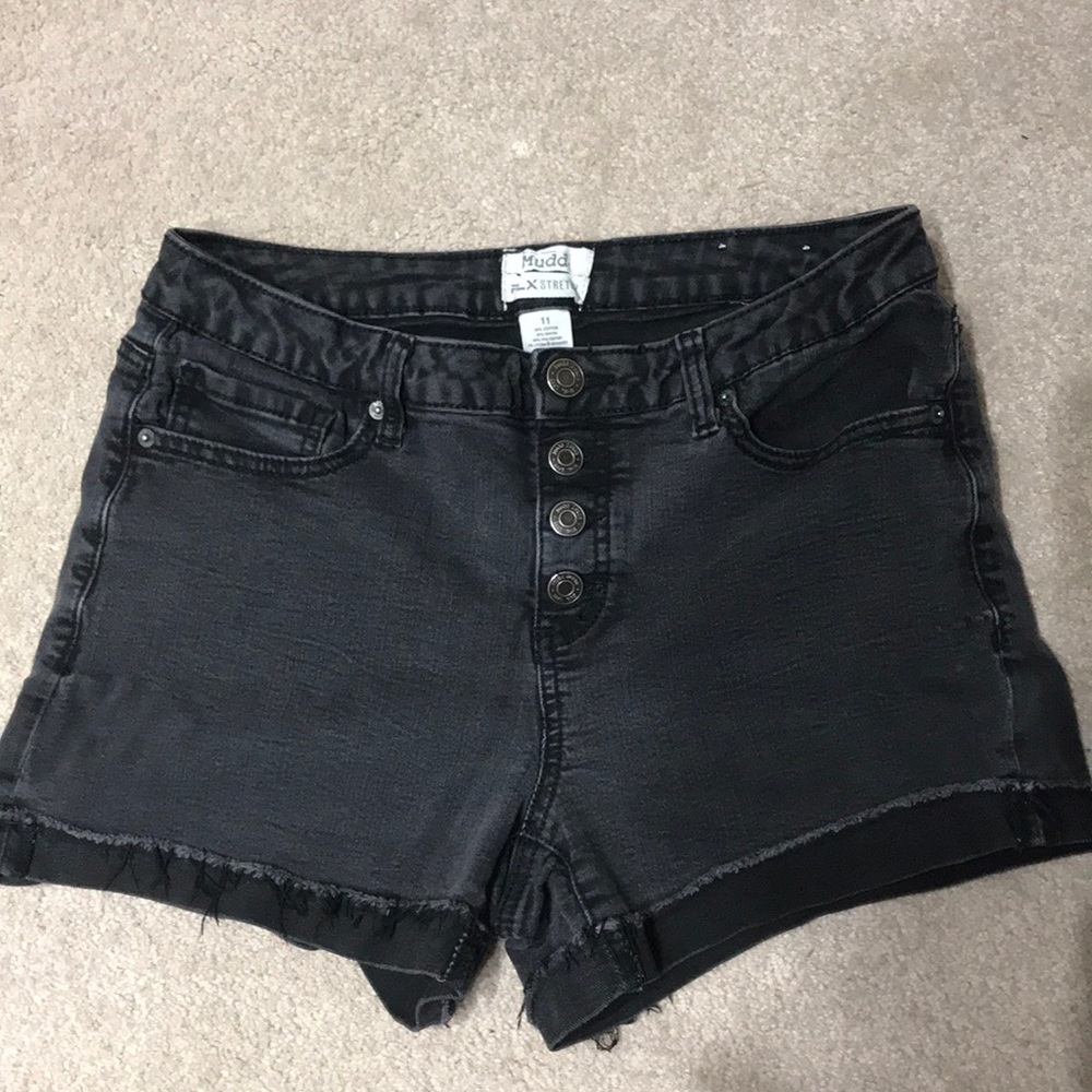 Black Denim Shorts